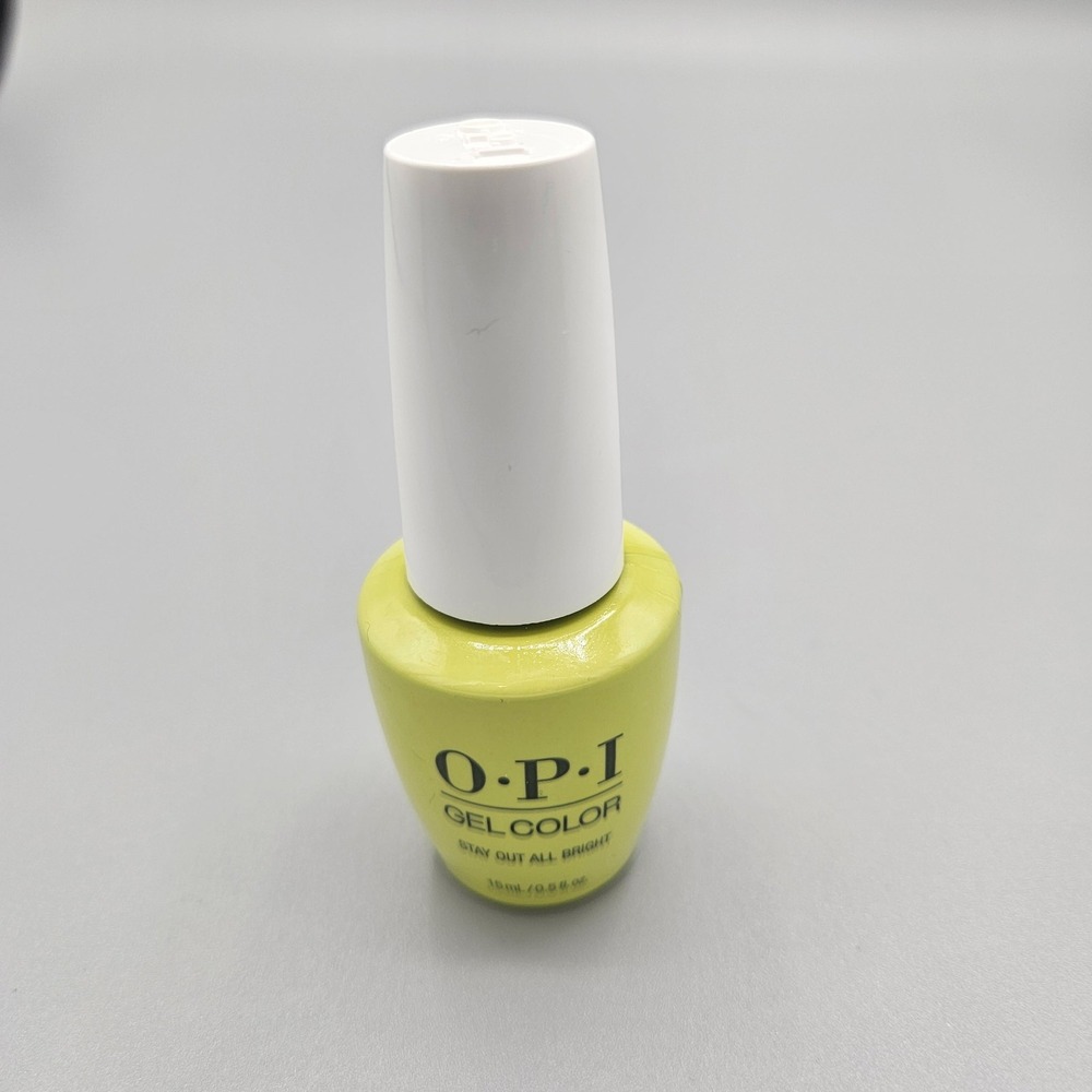 OPI GelColor Stay Out All Bright‎ GCP008 Gel Polish 15mL 0.5oz Yellow Green